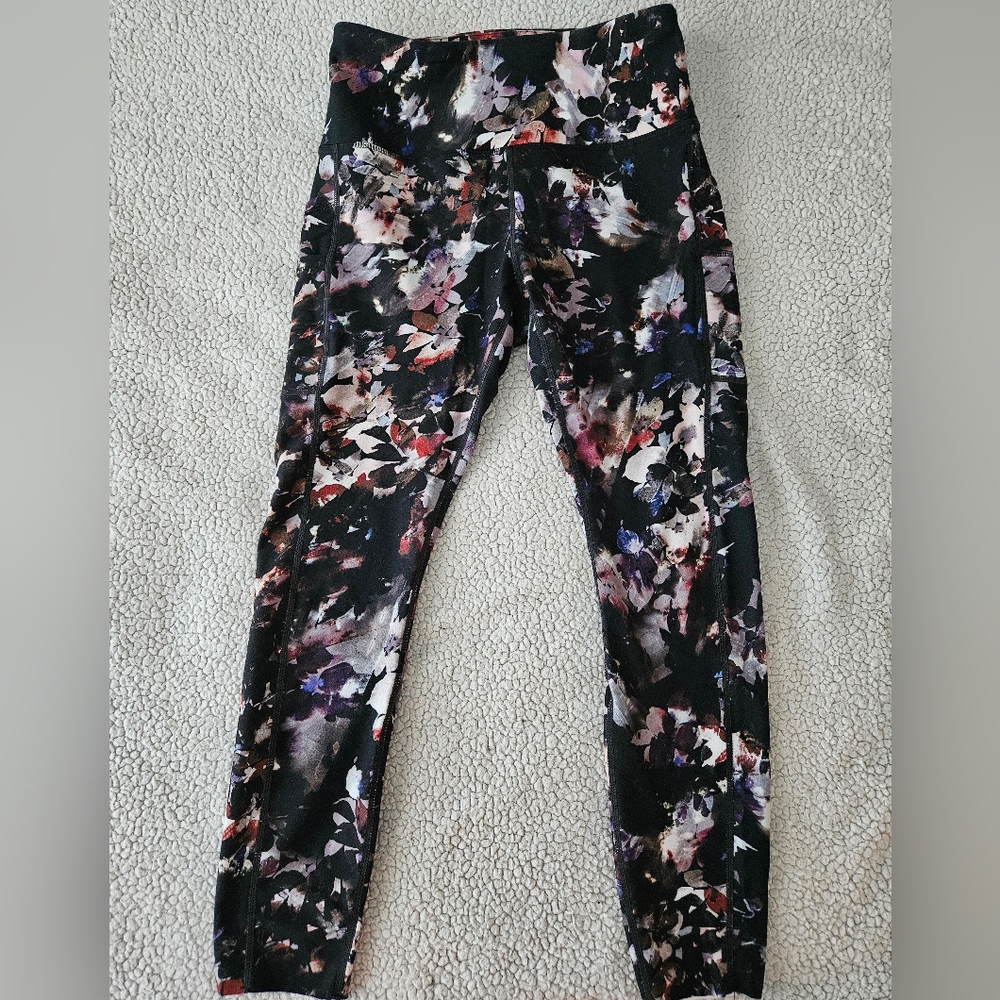 RBX Abstract Floral Print Leggings, M